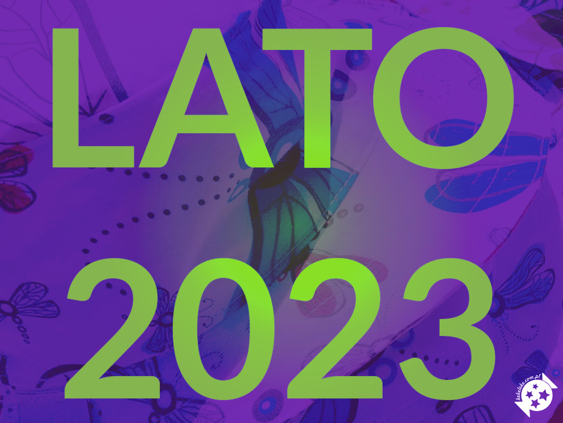 fioletowe tło z napisem lato 2023.